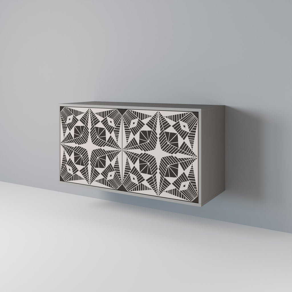 MONOCHROME NEXUS 2-Door Sideboard in Grey Finish