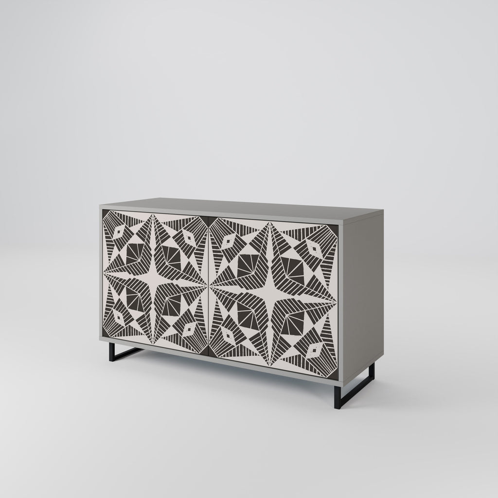 MONOCHROME NEXUS 2-Door Sideboard in Grey Finish