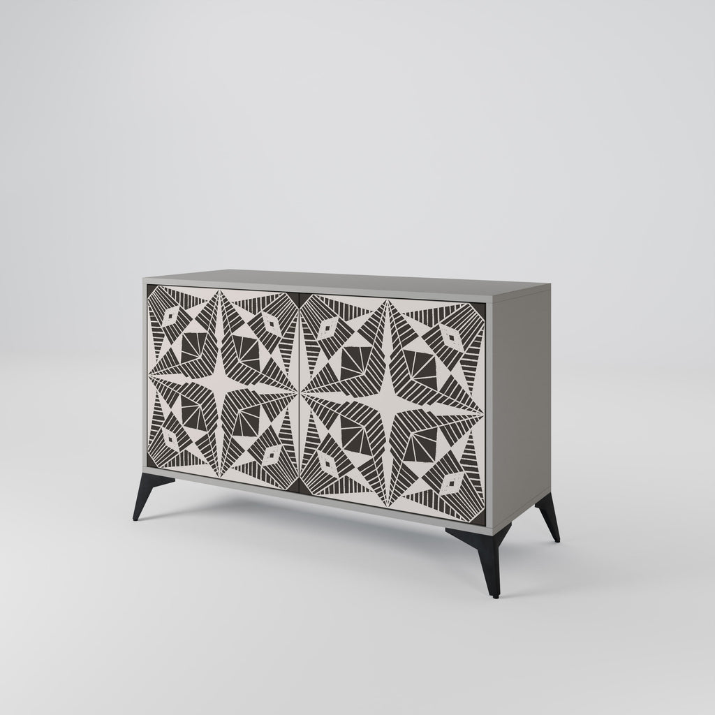 MONOCHROME NEXUS 2-Door Sideboard in Grey Finish