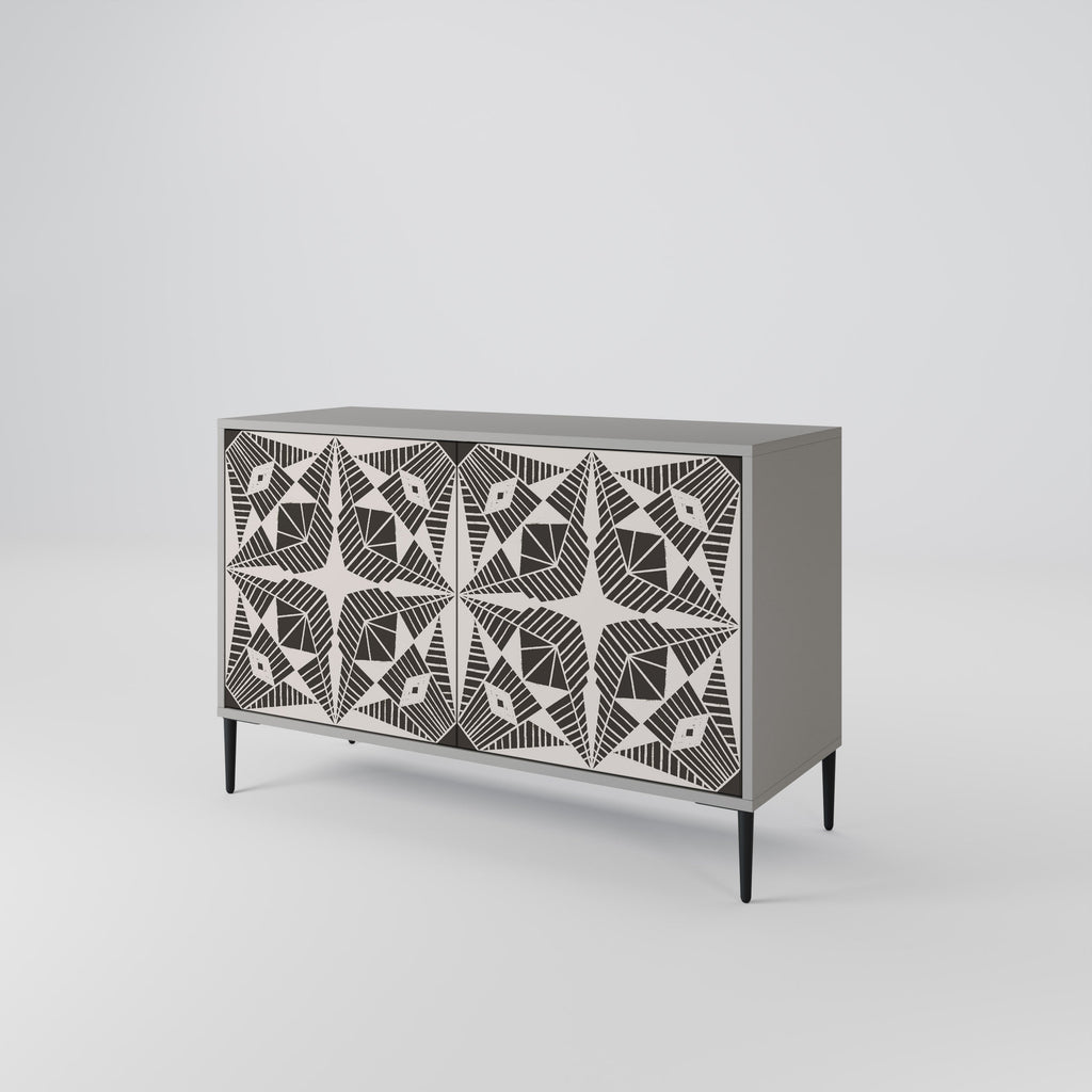 MONOCHROME NEXUS 2-Door Sideboard in Grey Finish