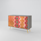 INDIAN FOLK 2-Door Sideboard in Grey Finish
