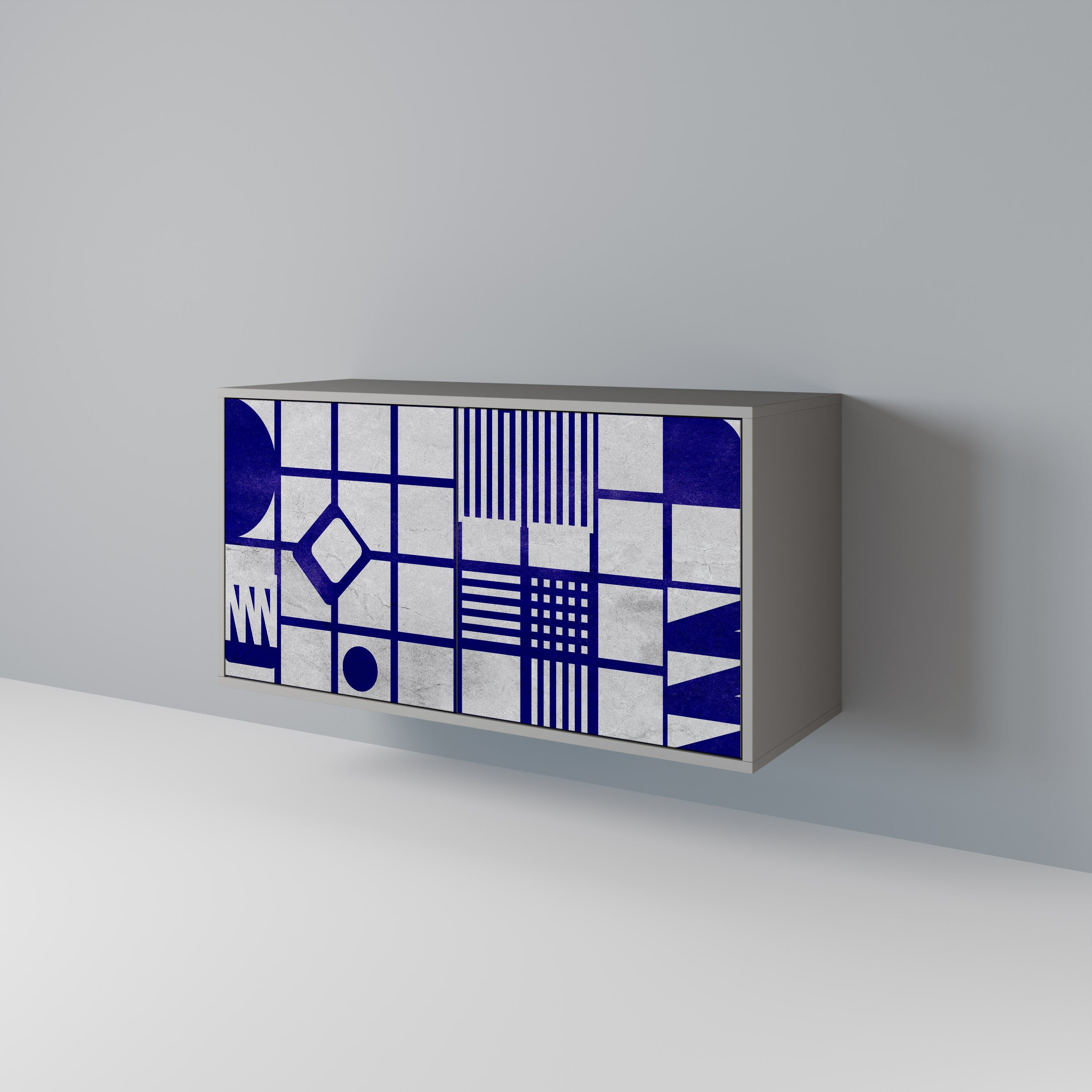 THE RIGHT PLACES Aparador de 2 Portas em Acabamento Cinzento