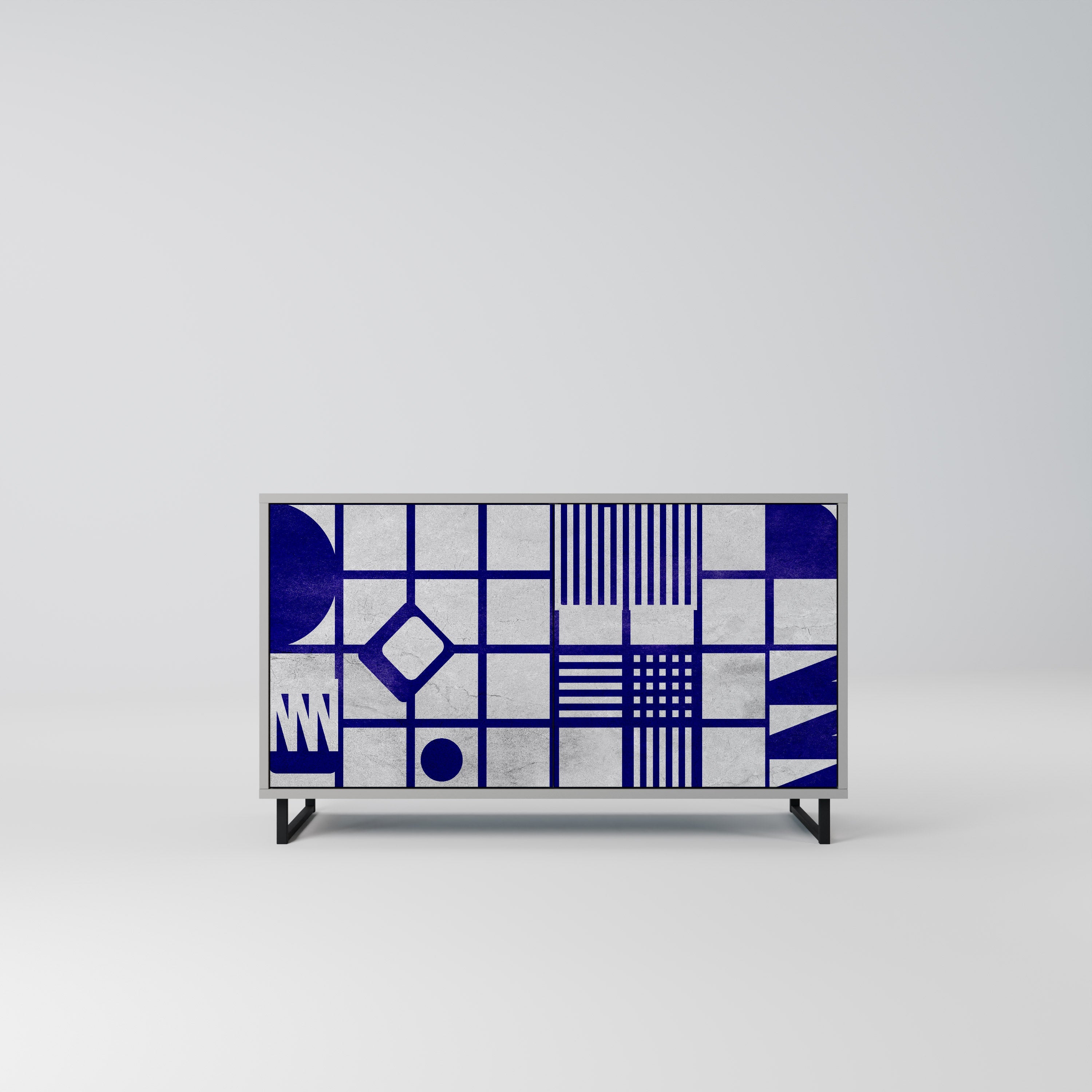 THE RIGHT PLACES Aparador de 2 Portas em Acabamento Cinzento