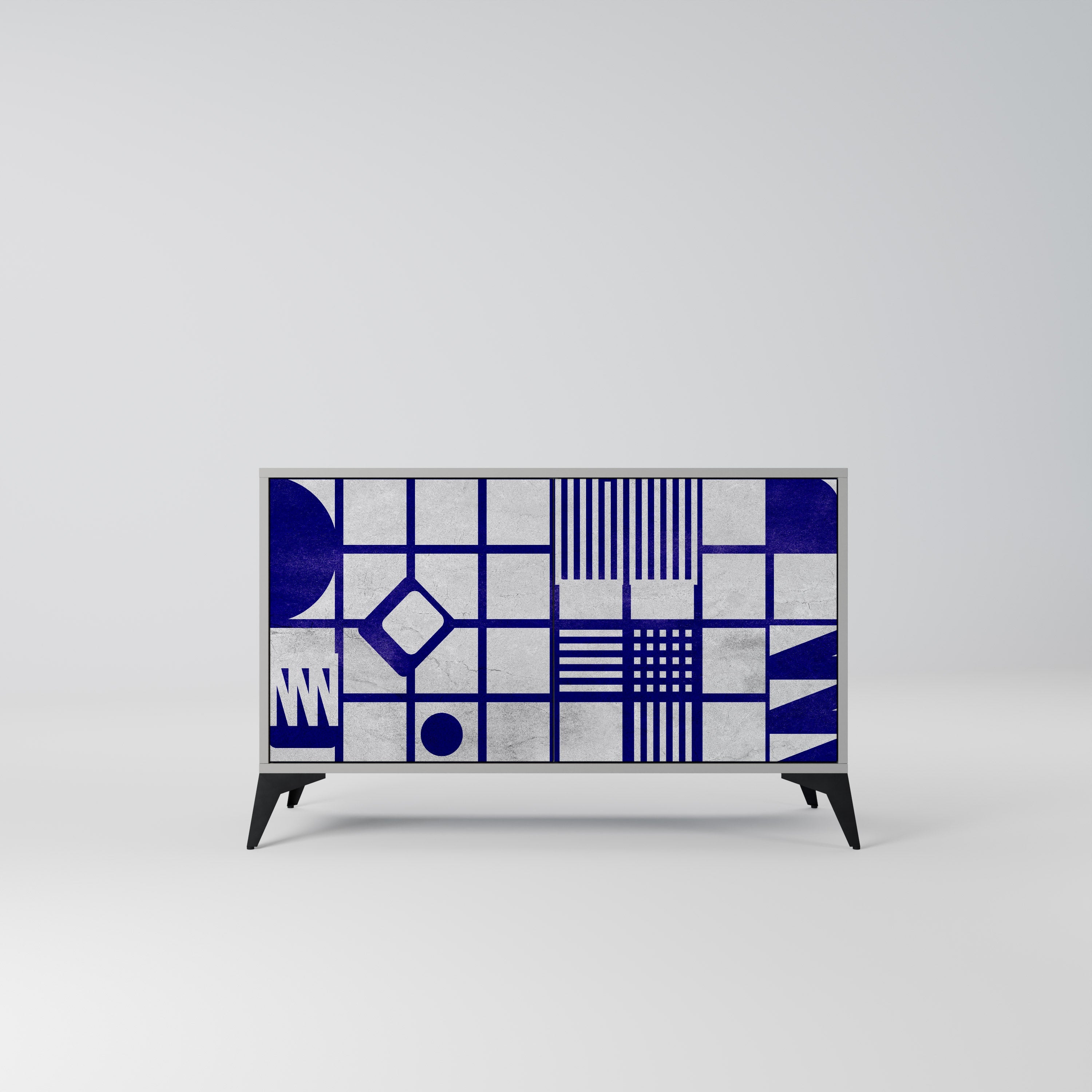 THE RIGHT PLACES Aparador de 2 Portas em Acabamento Cinzento