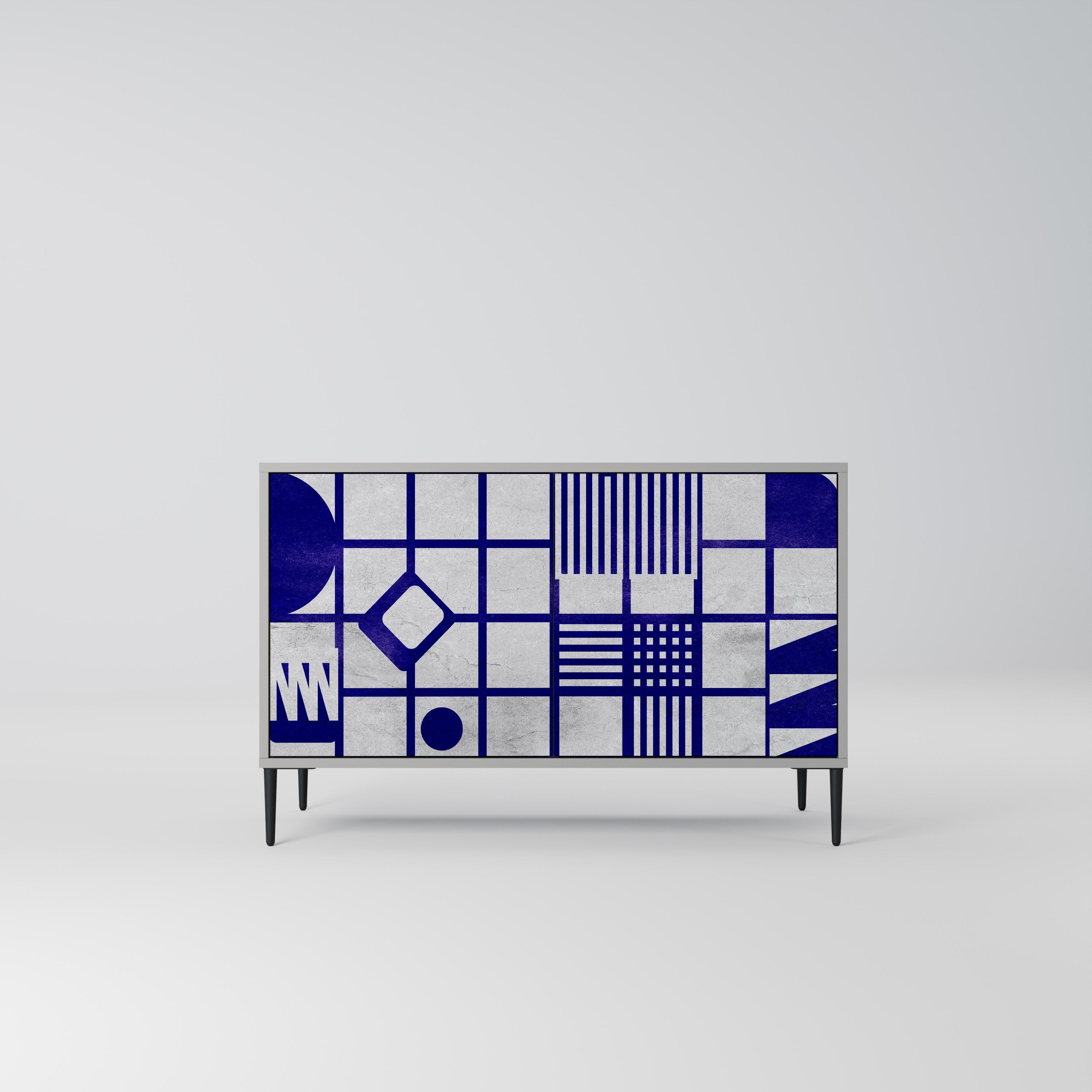 THE RIGHT PLACES Aparador de 2 Portas em Acabamento Cinzento