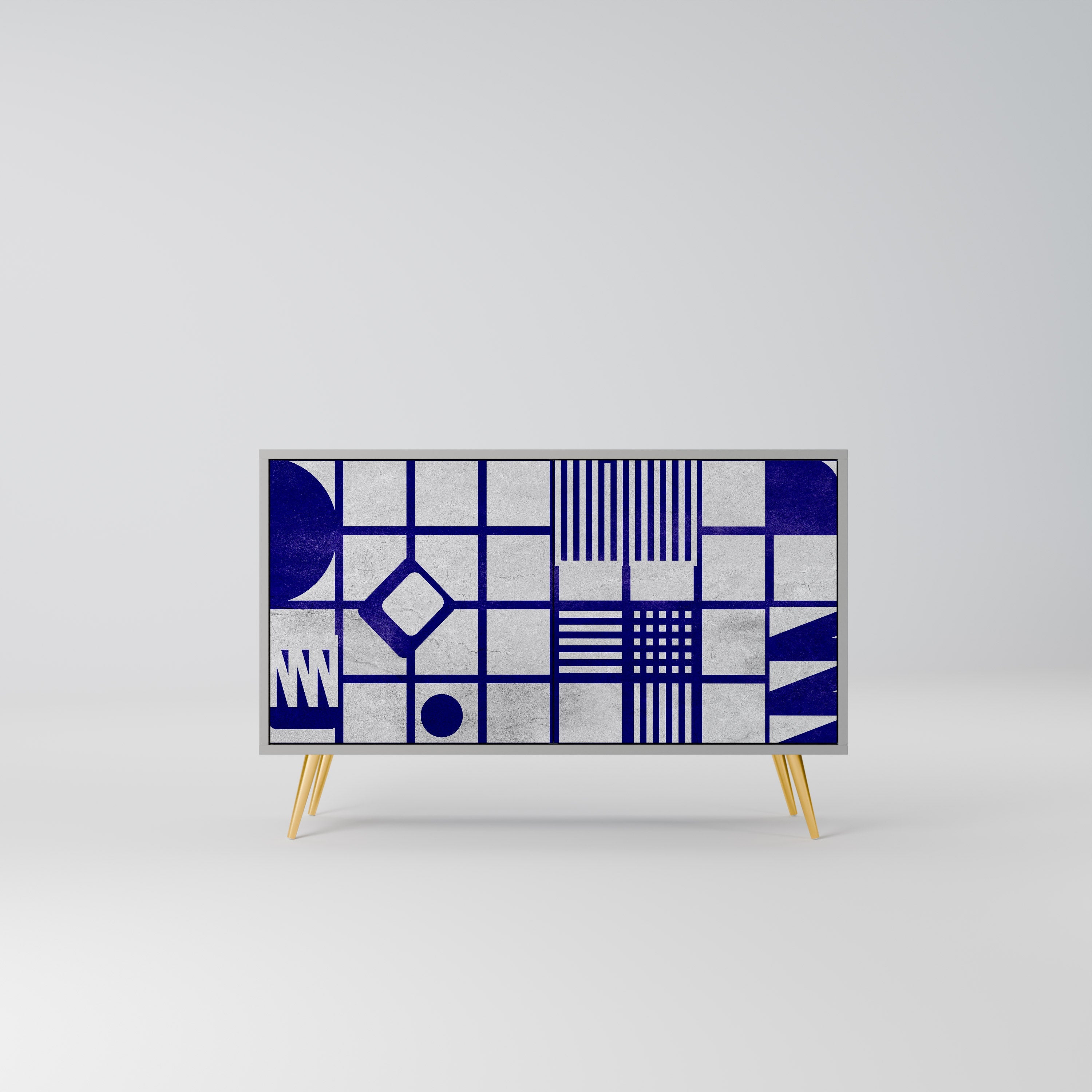 THE RIGHT PLACES Aparador de 2 Portas em Acabamento Cinzento