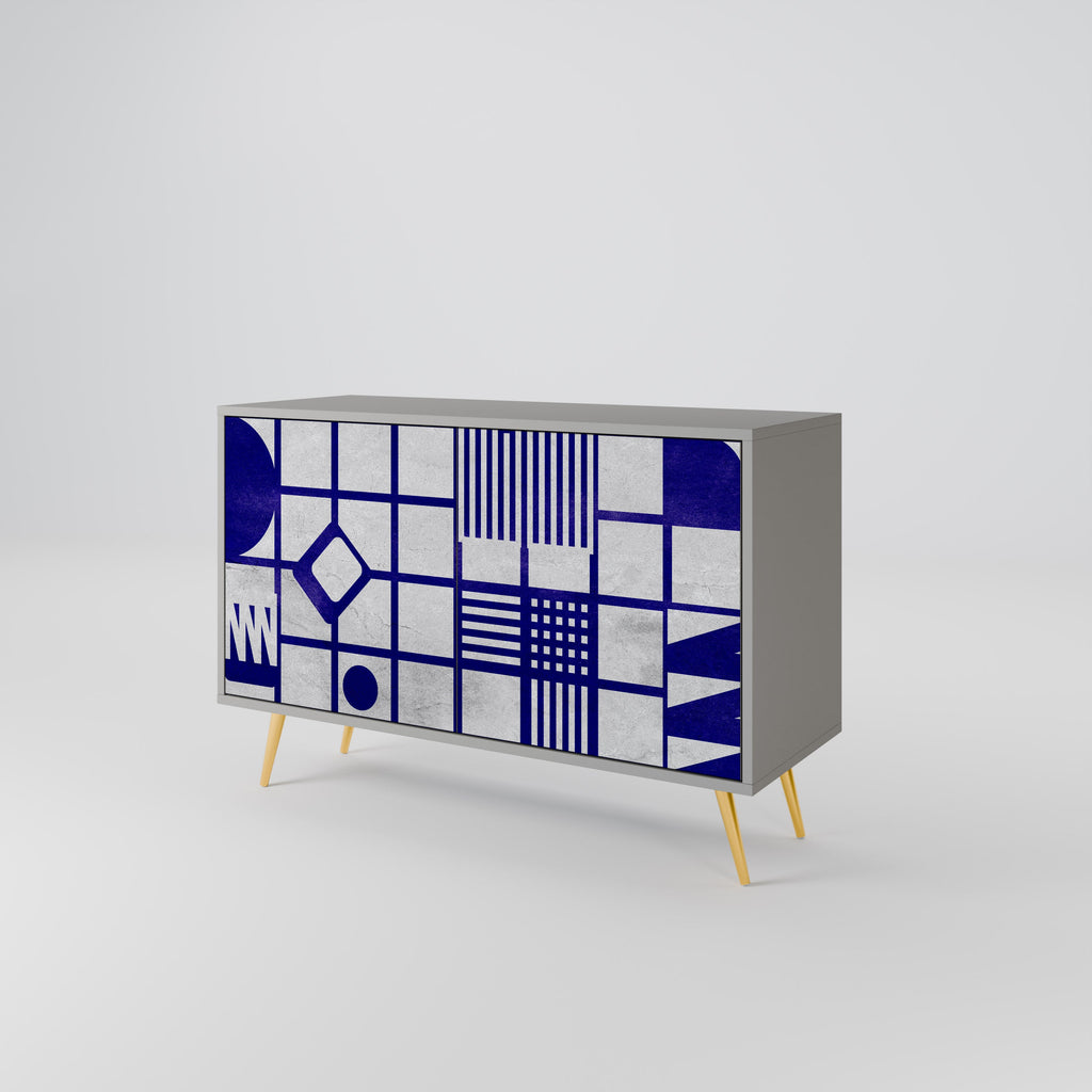 THE RIGHT PLACES Aparador de 2 Portas em Acabamento Cinzento