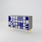 THE RIGHT PLACES Aparador de 2 Portas em Acabamento Cinzento