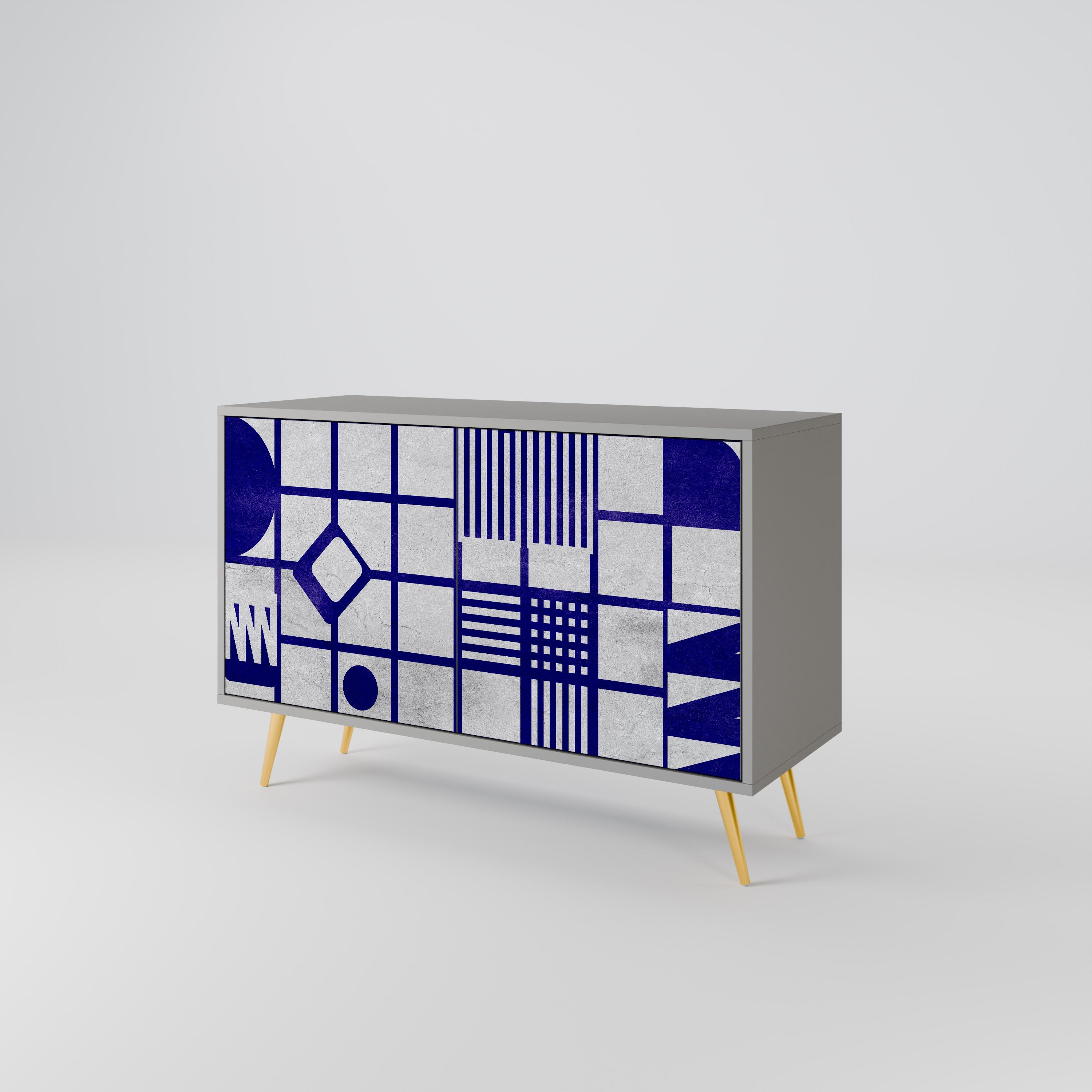 THE RIGHT PLACES Aparador de 2 Portas em Acabamento Cinzento