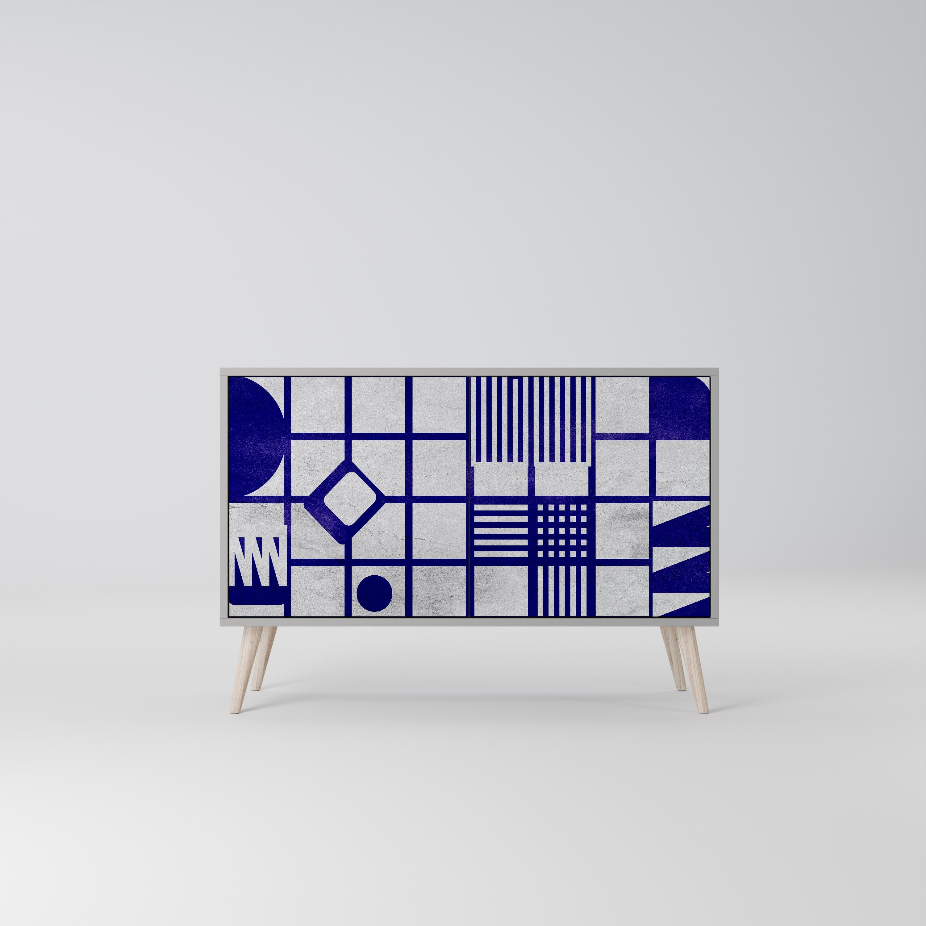 THE RIGHT PLACES Aparador de 2 Portas em Acabamento Cinzento