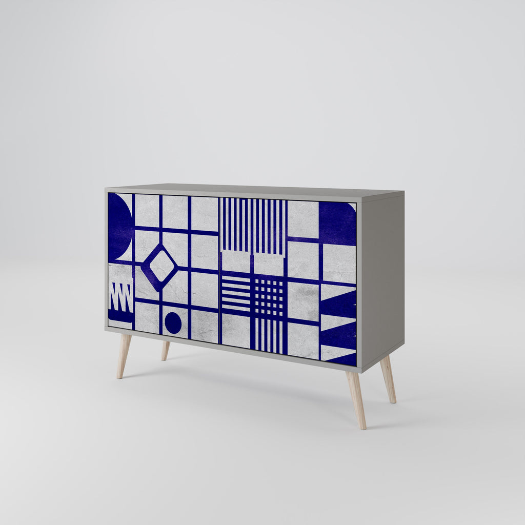 THE RIGHT PLACES Aparador de 2 Portas em Acabamento Cinzento