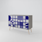 THE RIGHT PLACES Aparador de 2 Portas em Acabamento Cinzento