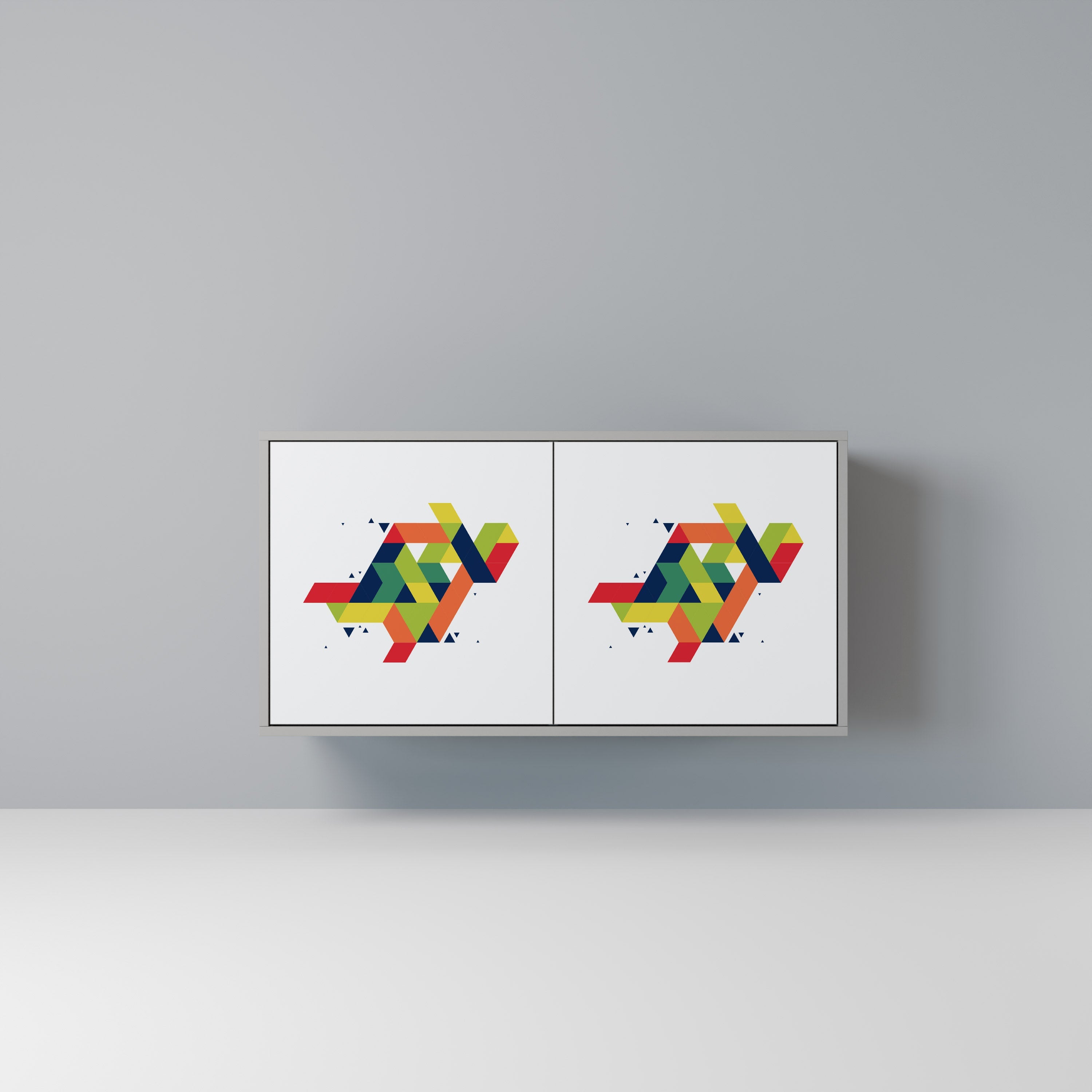 FUTURE SIGN Aparador de 2 Portas em Acabamento Cinzento