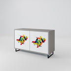 FUTURE SIGN Aparador de 2 Portas em Acabamento Cinzento