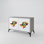 FUTURE SIGN Aparador de 2 Portas em Acabamento Cinzento