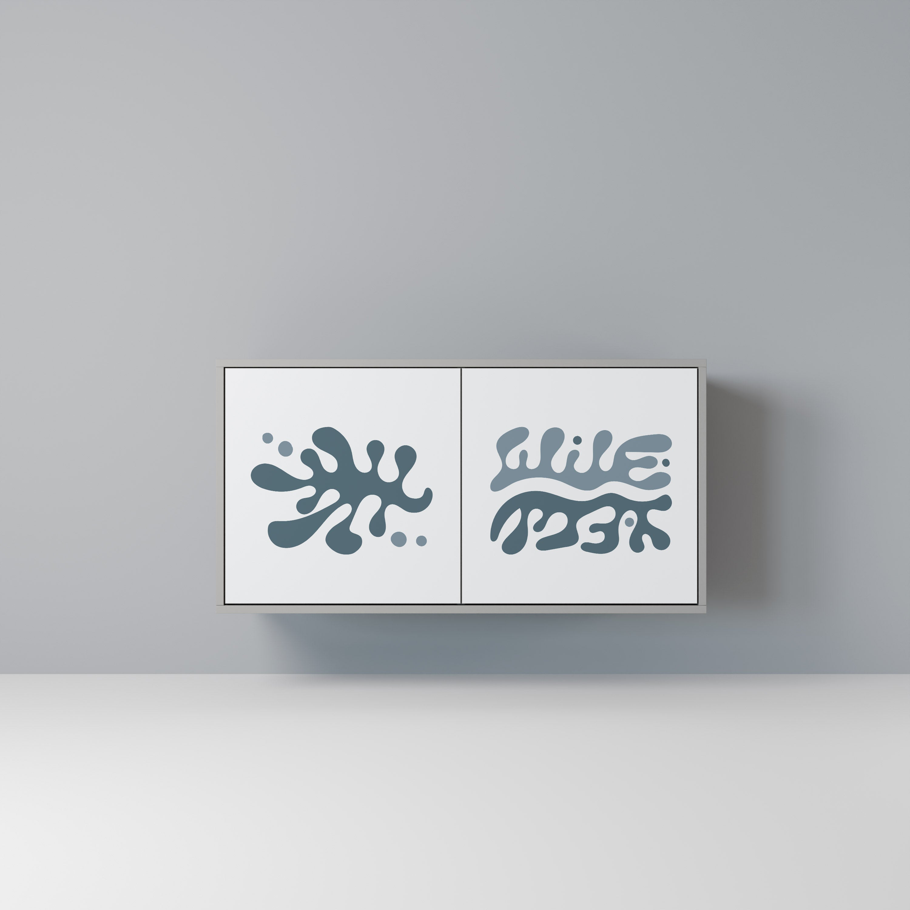 WONDERLAND VEGETATION Aparador de 2 Portas em Acabamento Cinzento