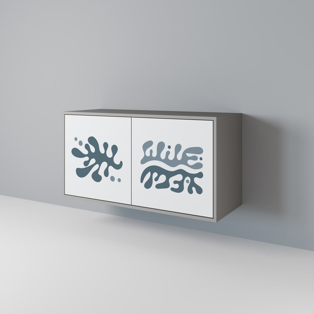 WONDERLAND VEGETATION 2-Door Sideboard in Grey Finish