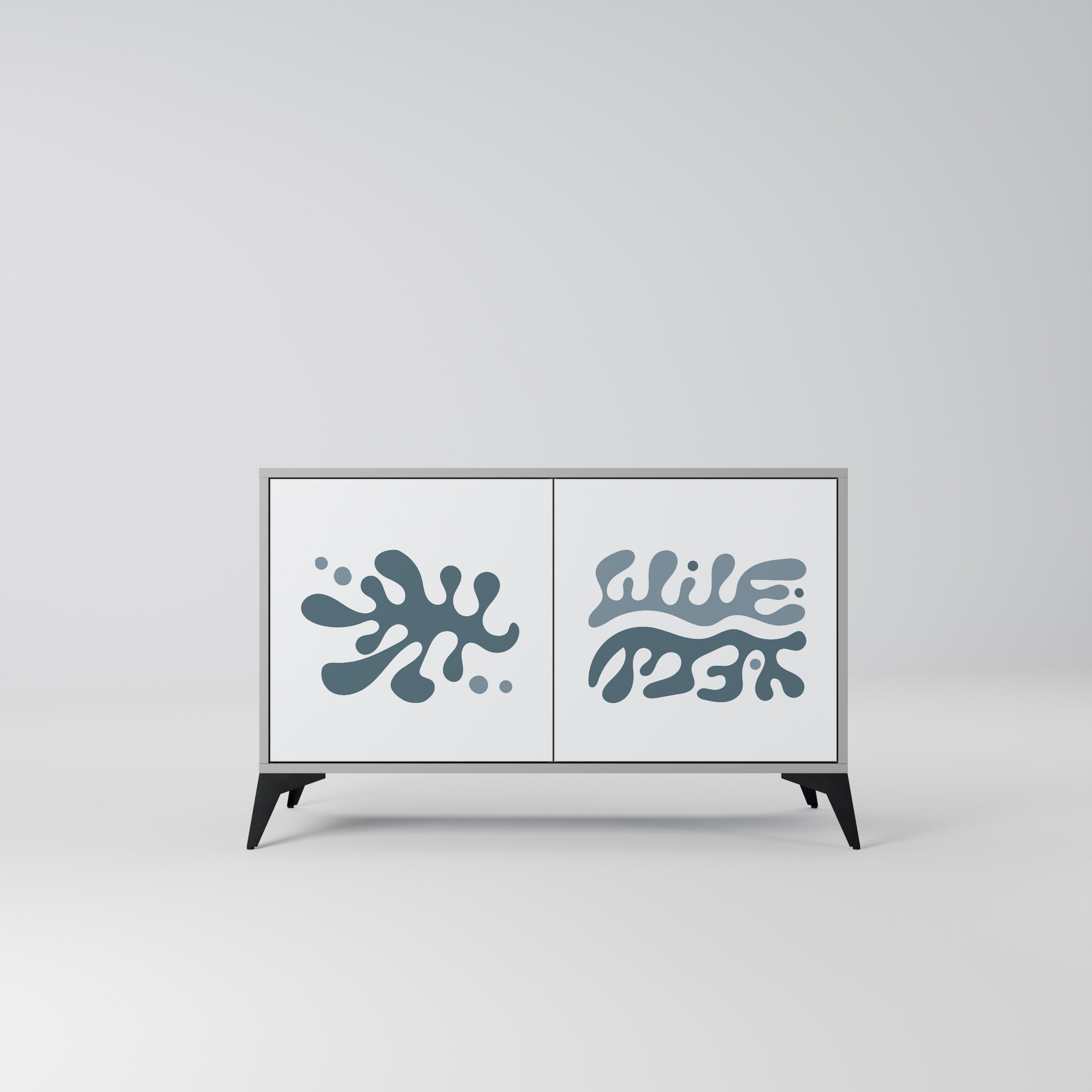 WONDERLAND VEGETATION Aparador de 2 Portas em Acabamento Cinzento