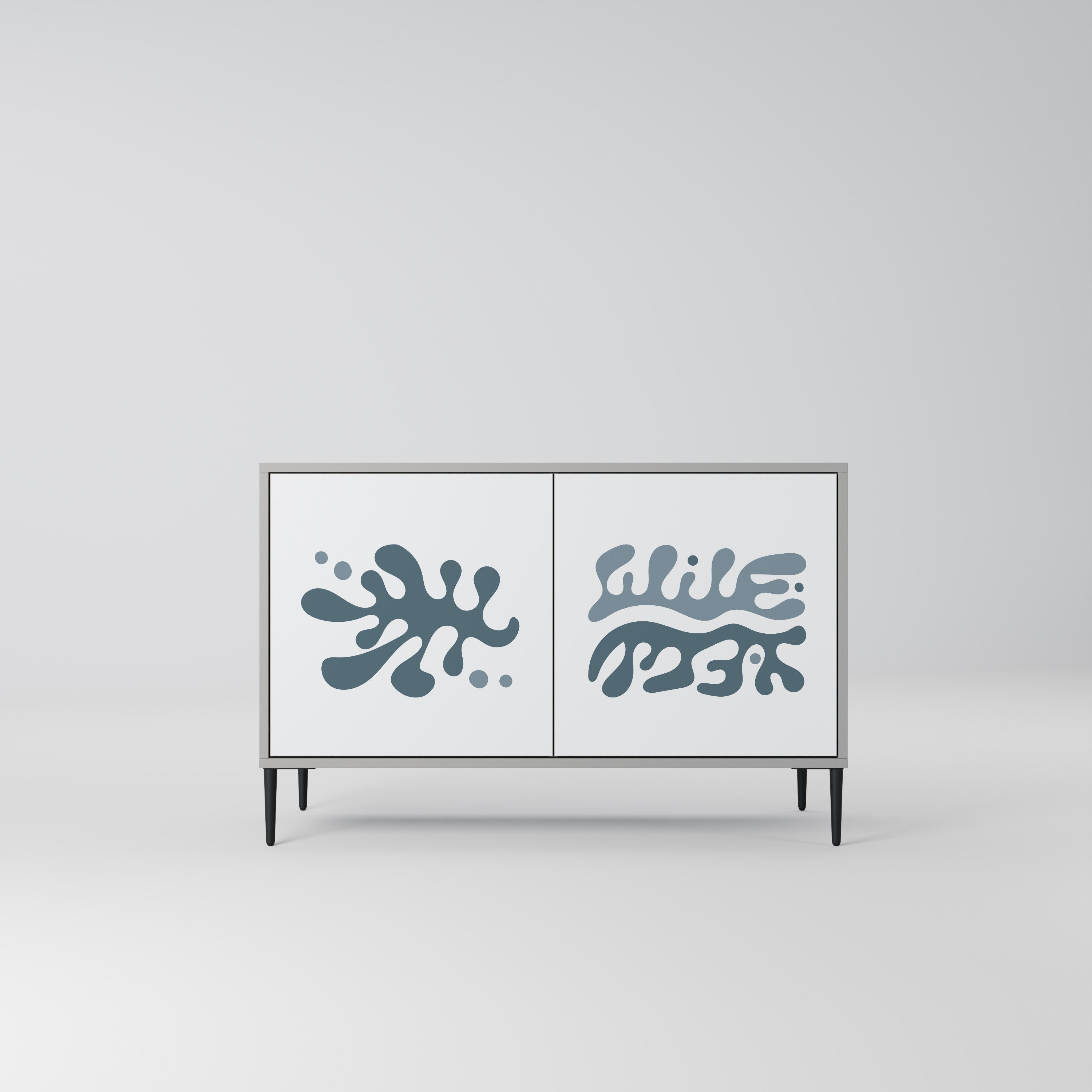 WONDERLAND VEGETATION Aparador de 2 Portas em Acabamento Cinzento