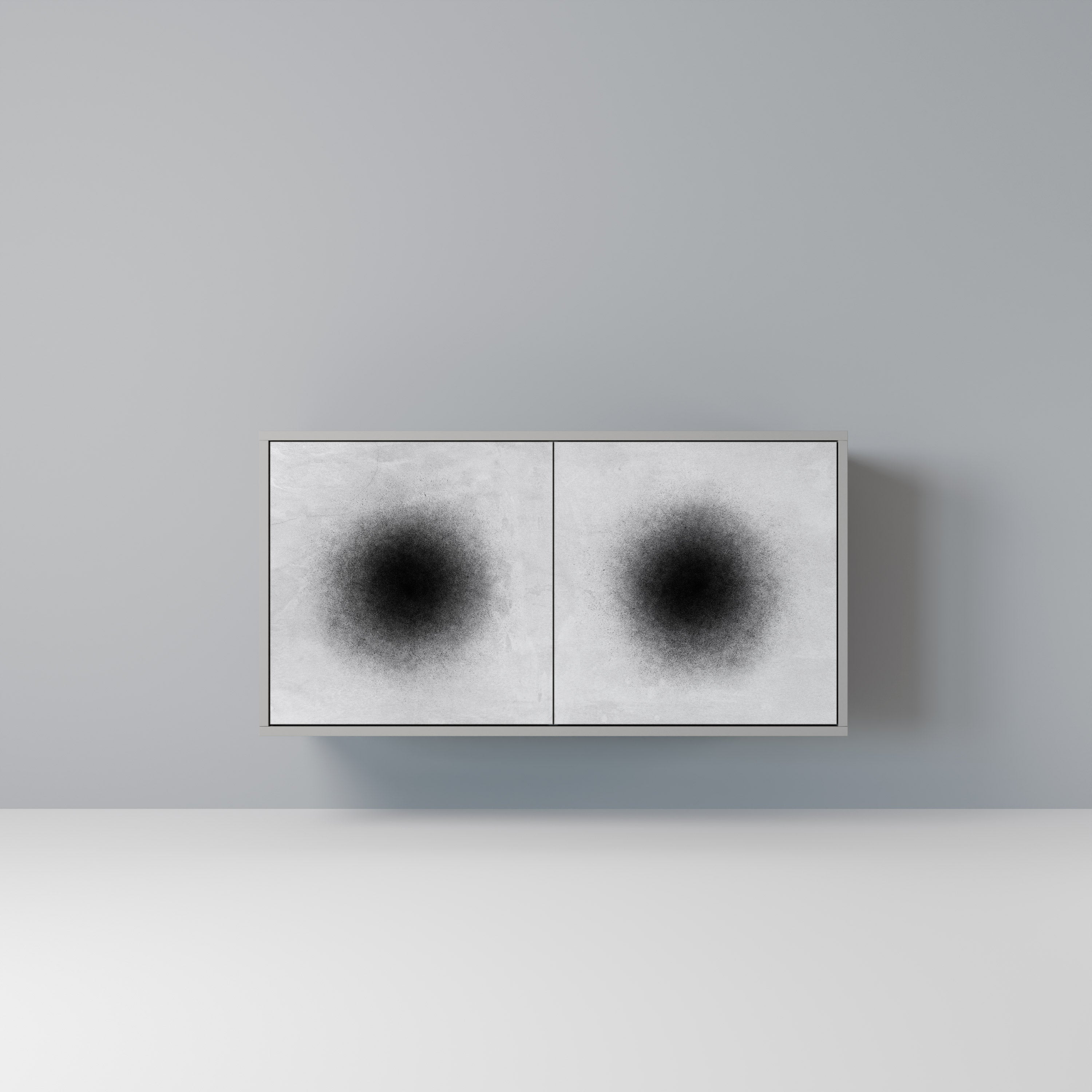 BLACK HOLE Aparador de 2 Portas em Acabamento Cinzento