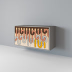 COLORFUL STRINGS Aparador de 2 Portas em Acabamento Cinzento