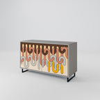 COLORFUL STRINGS Aparador de 2 Portas em Acabamento Cinzento