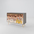 COLORFUL STRINGS Aparador de 2 Portas em Acabamento Cinzento