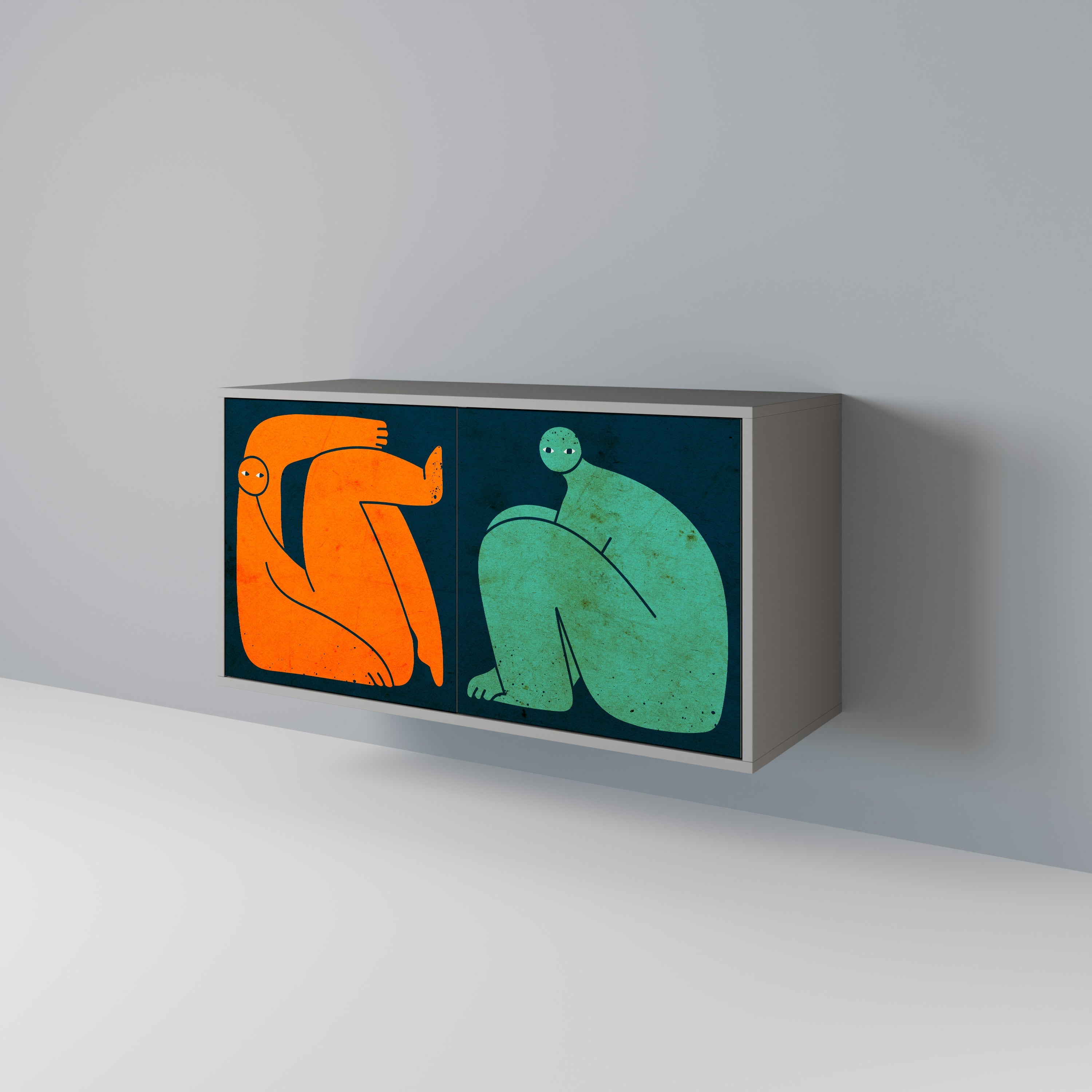 TOGETHER BUT SEPARATELY 2-Door Sideboard in Grey Finish