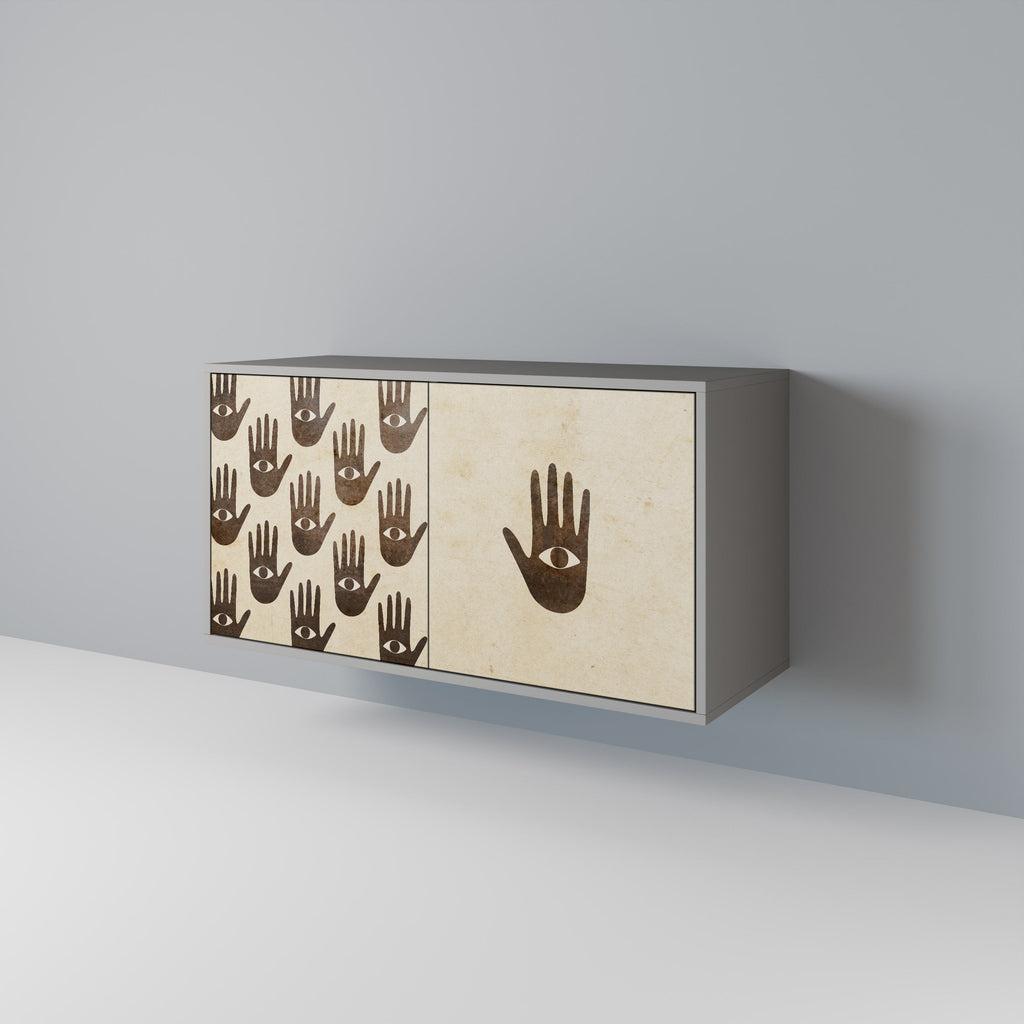 SEE MORE Aparador de 2 Portas em Acabamento Cinzento