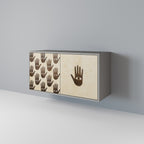 SEE MORE Aparador de 2 Portas em Acabamento Cinzento