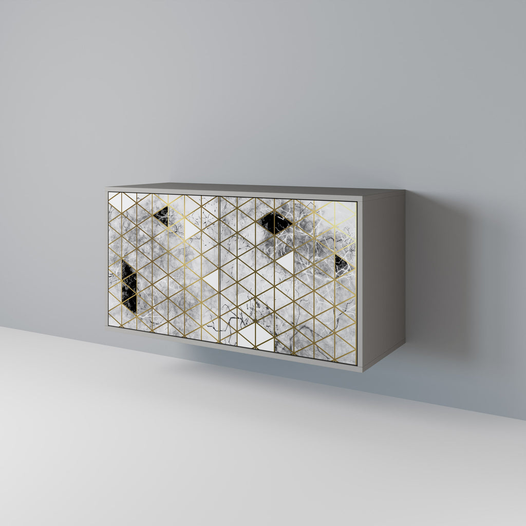 ASHEN ARIA 2-Door Sideboard in Grey Finish