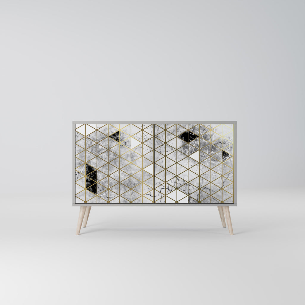 ASHEN ARIA 2-Door Sideboard in Grey Finish