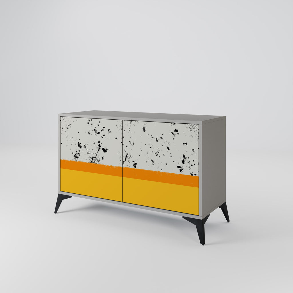 DYED BY ORANGE 2-Door Sideboard in Grey Finish