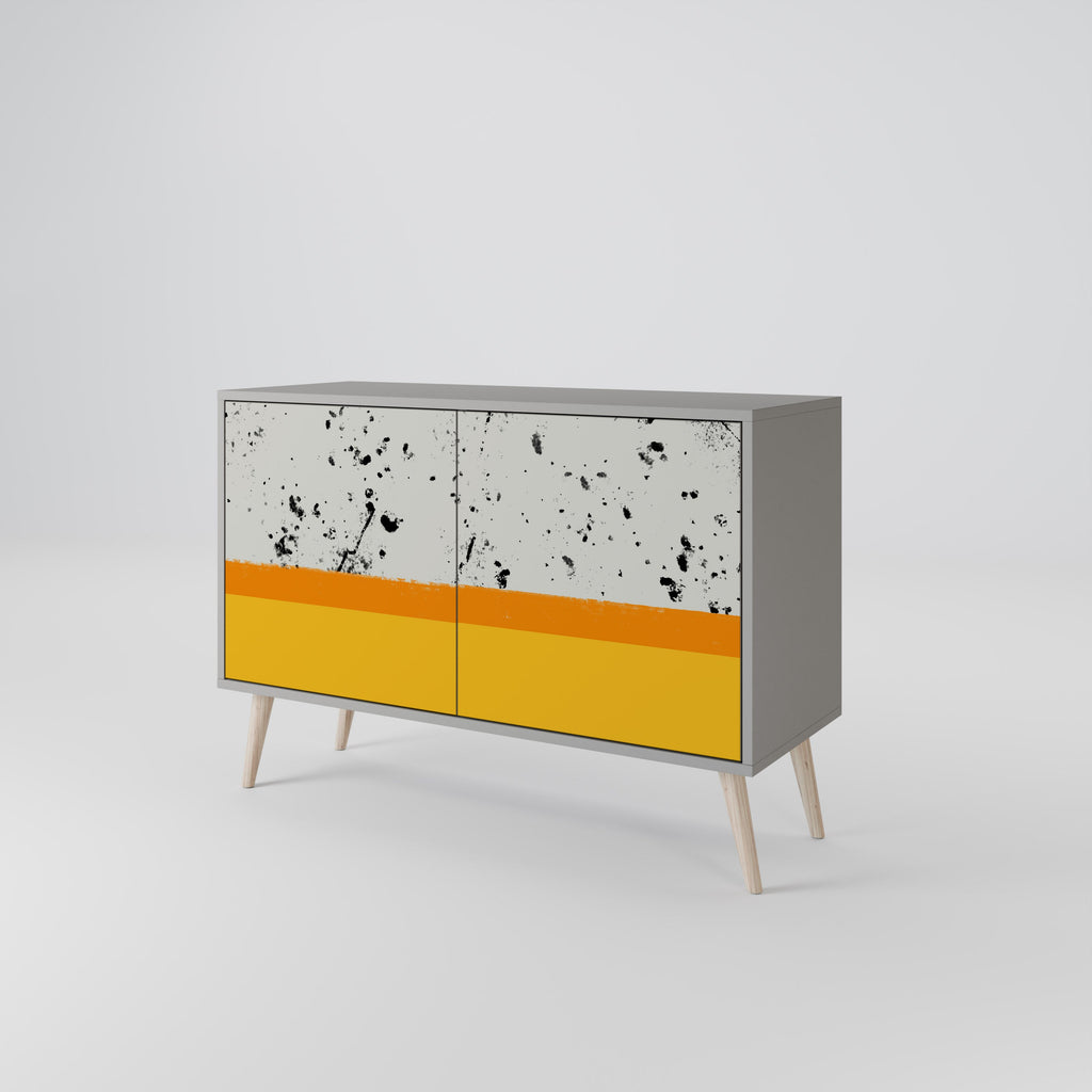 DYED BY ORANGE 2-Door Sideboard in Grey Finish