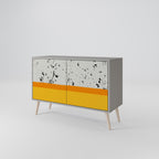 DYED BY ORANGE 2-Door Sideboard in Grey Finish