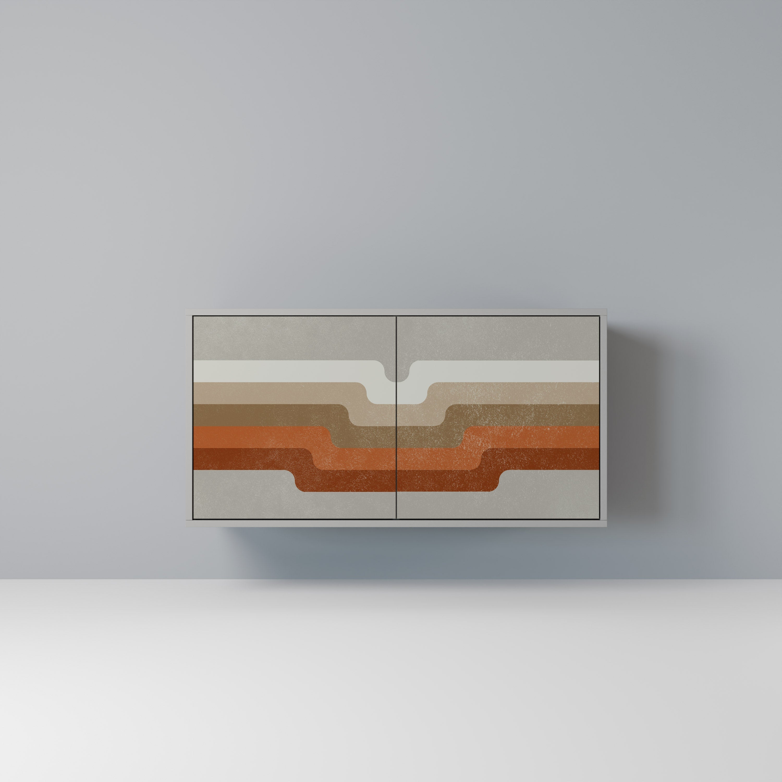 PECULIAR TRAIL Aparador de 2 Portas em Acabamento Cinzento