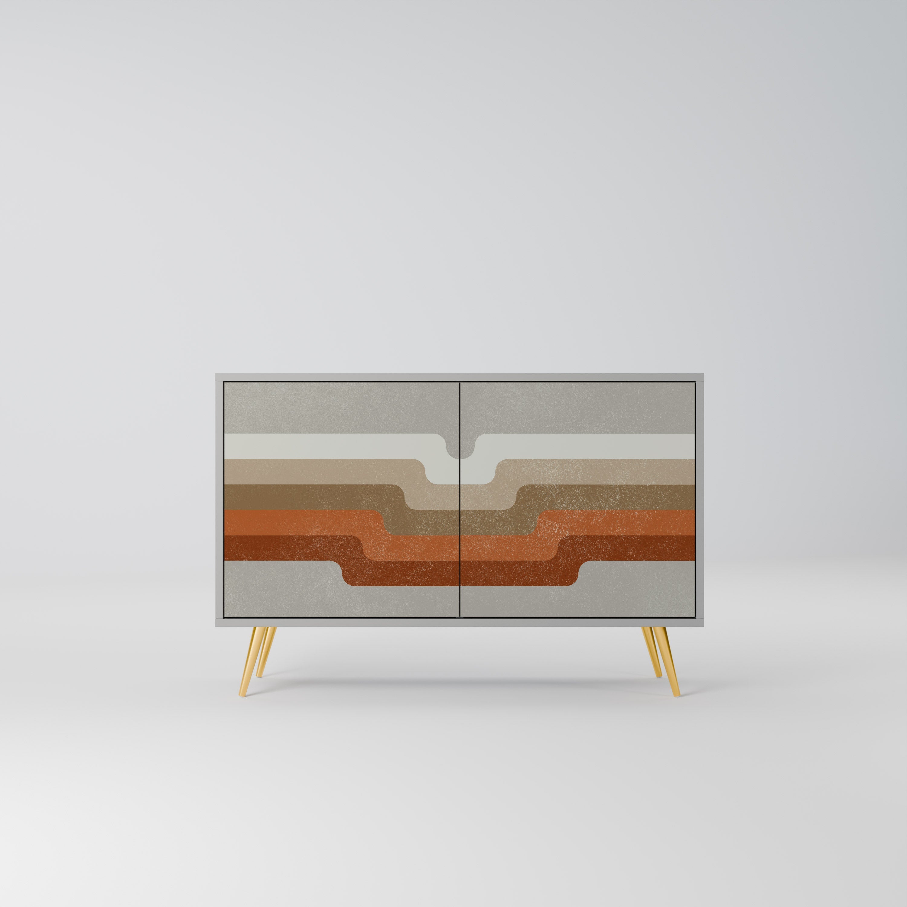 PECULIAR TRAIL Aparador de 2 Portas em Acabamento Cinzento