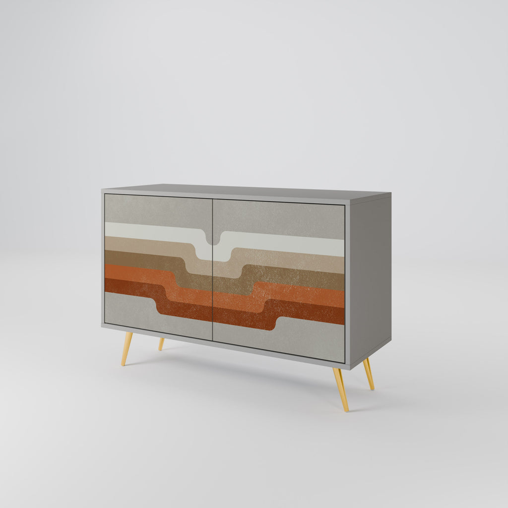 PECULIAR TRAIL 2-Door Sideboard in Grey Finish