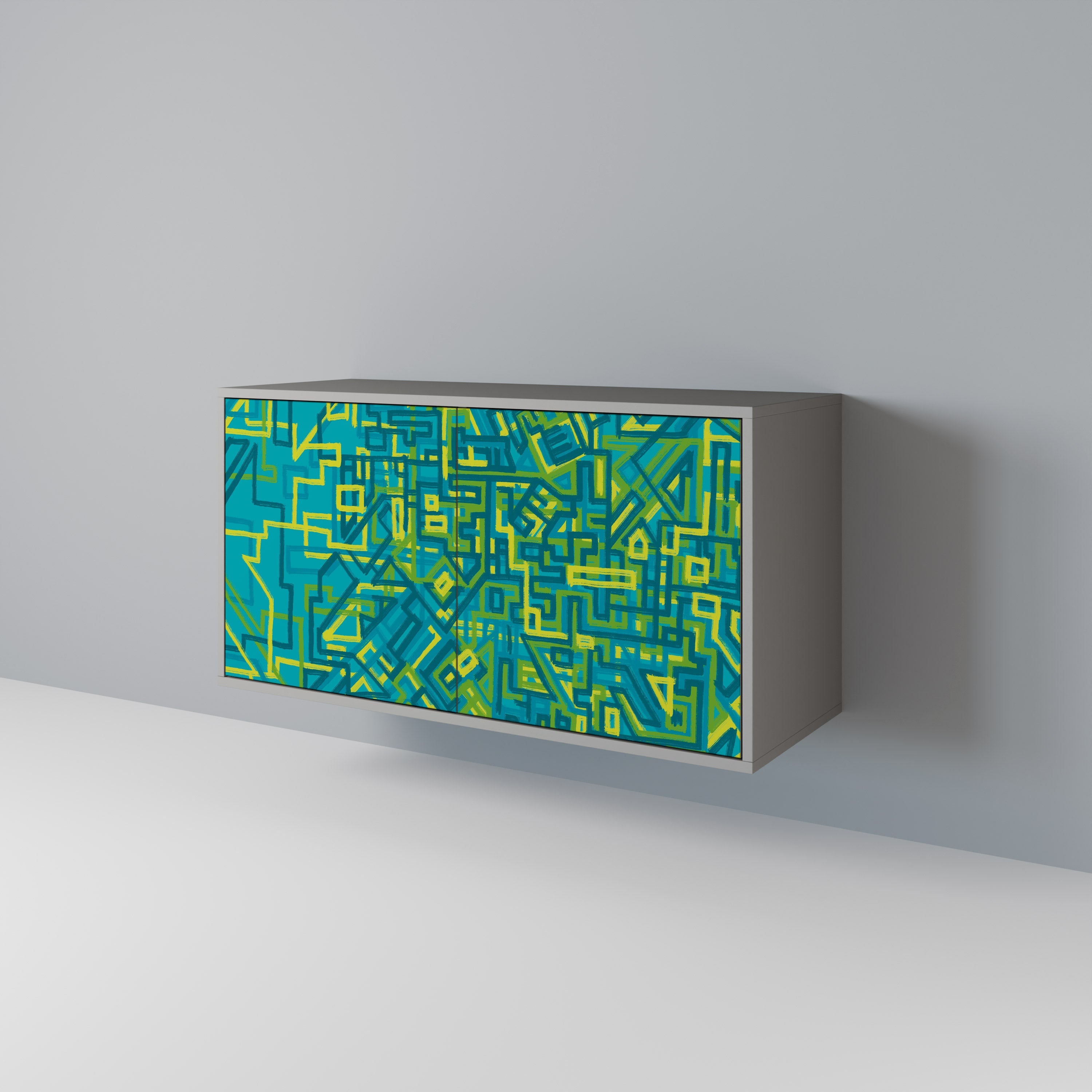 NOSTALGIC MEMORIES 2-Door Sideboard in Grey Finish