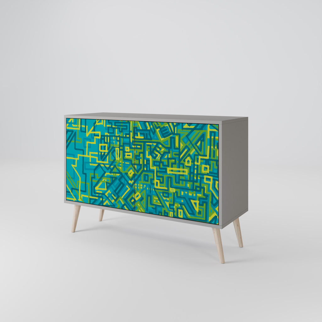 NOSTALGIC MEMORIES 2-Door Sideboard in Grey Finish