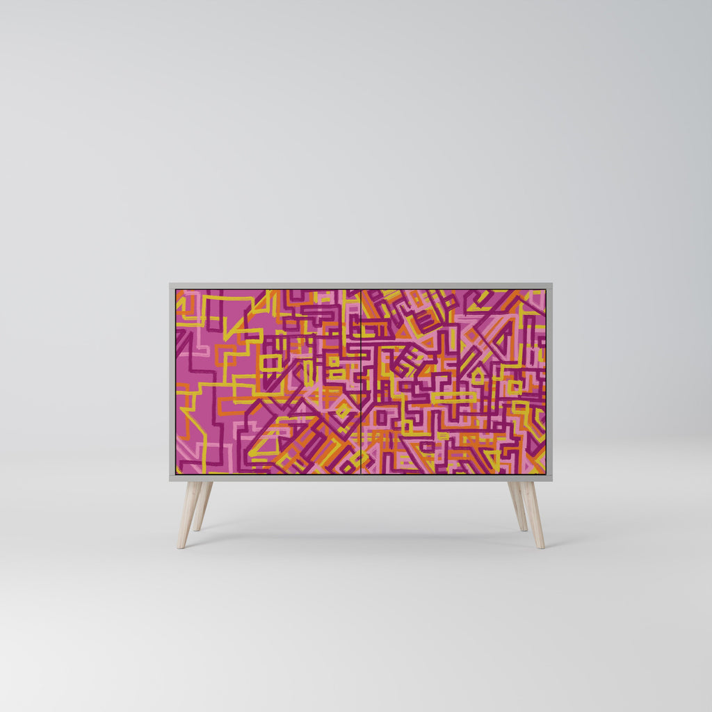 LOVELY MEMORIES 2-Door Sideboard in Grey Finish