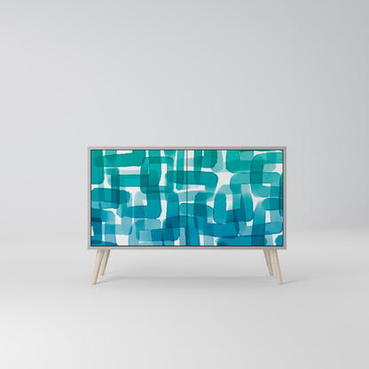 TURQUOISE RECTANGLES 2-Door Sideboard