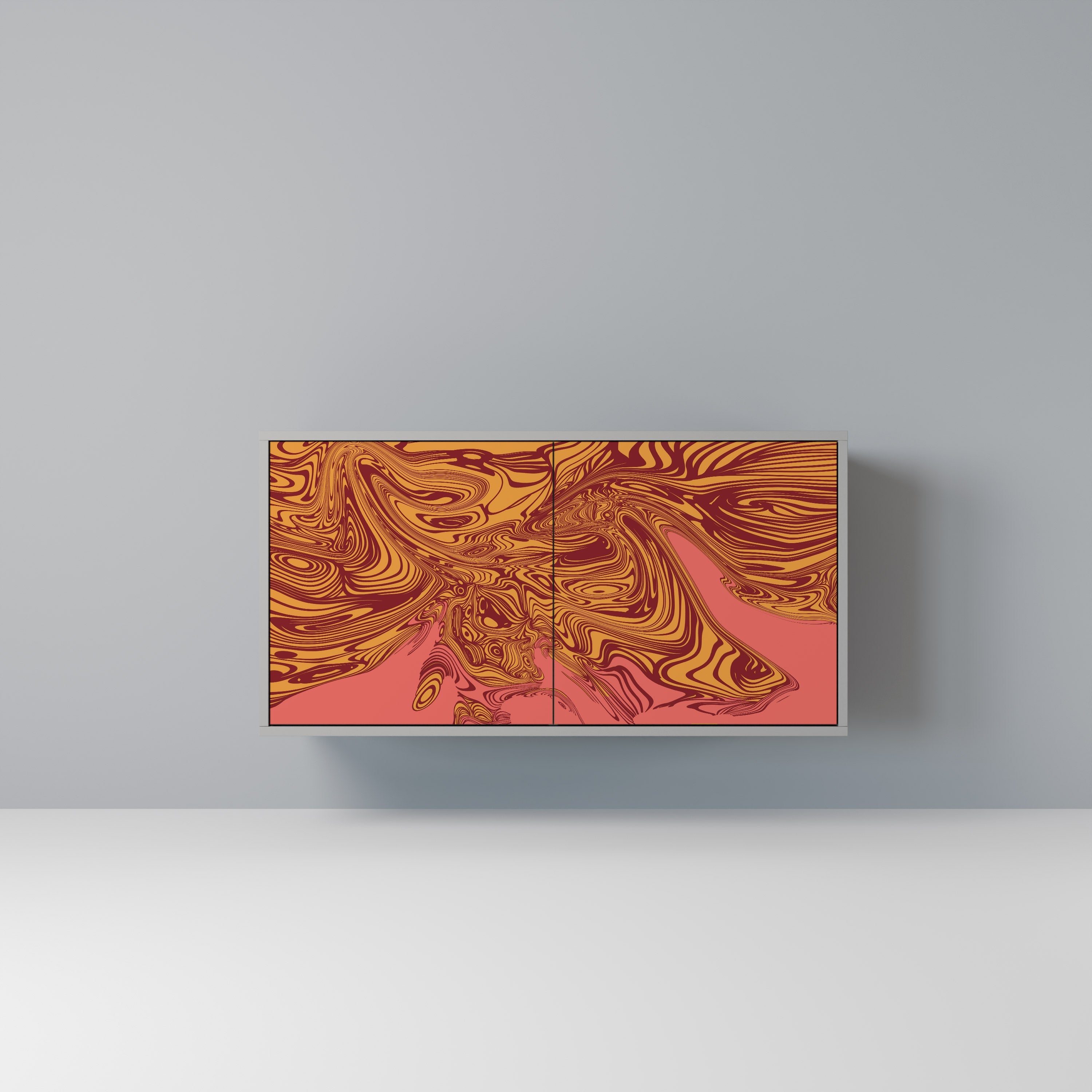 FLOATING THOUGHTS Aparador de 2 Portas em Acabamento Cinzento