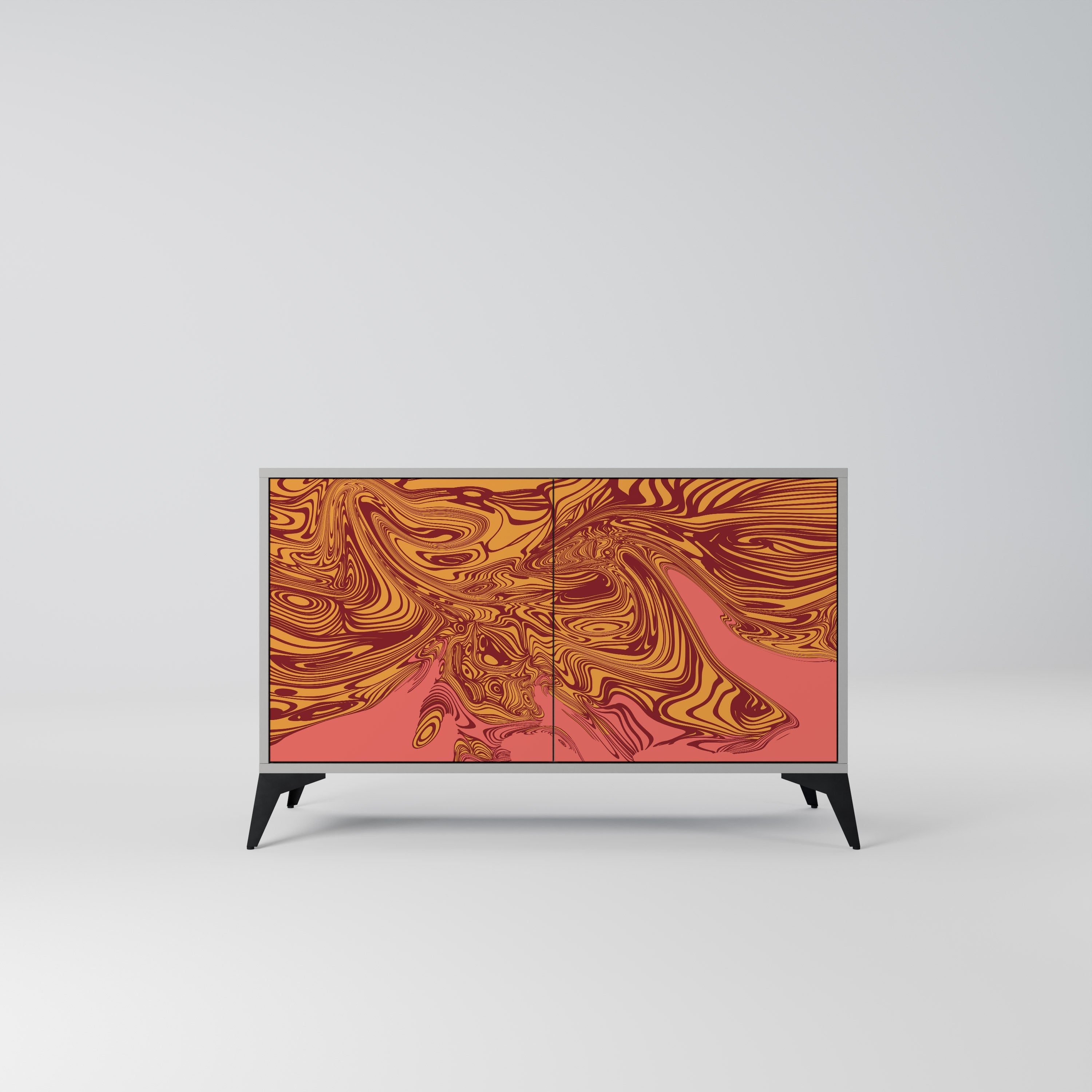 FLOATING THOUGHTS Aparador de 2 Portas em Acabamento Cinzento