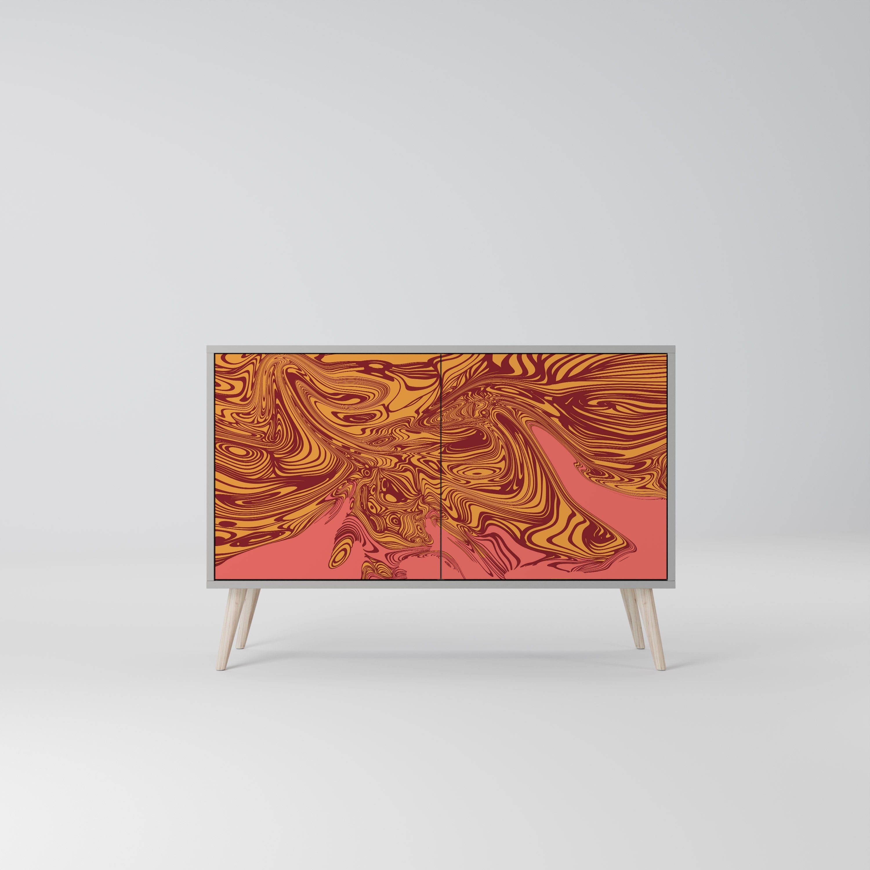 FLOATING THOUGHTS Aparador de 2 Portas em Acabamento Cinzento