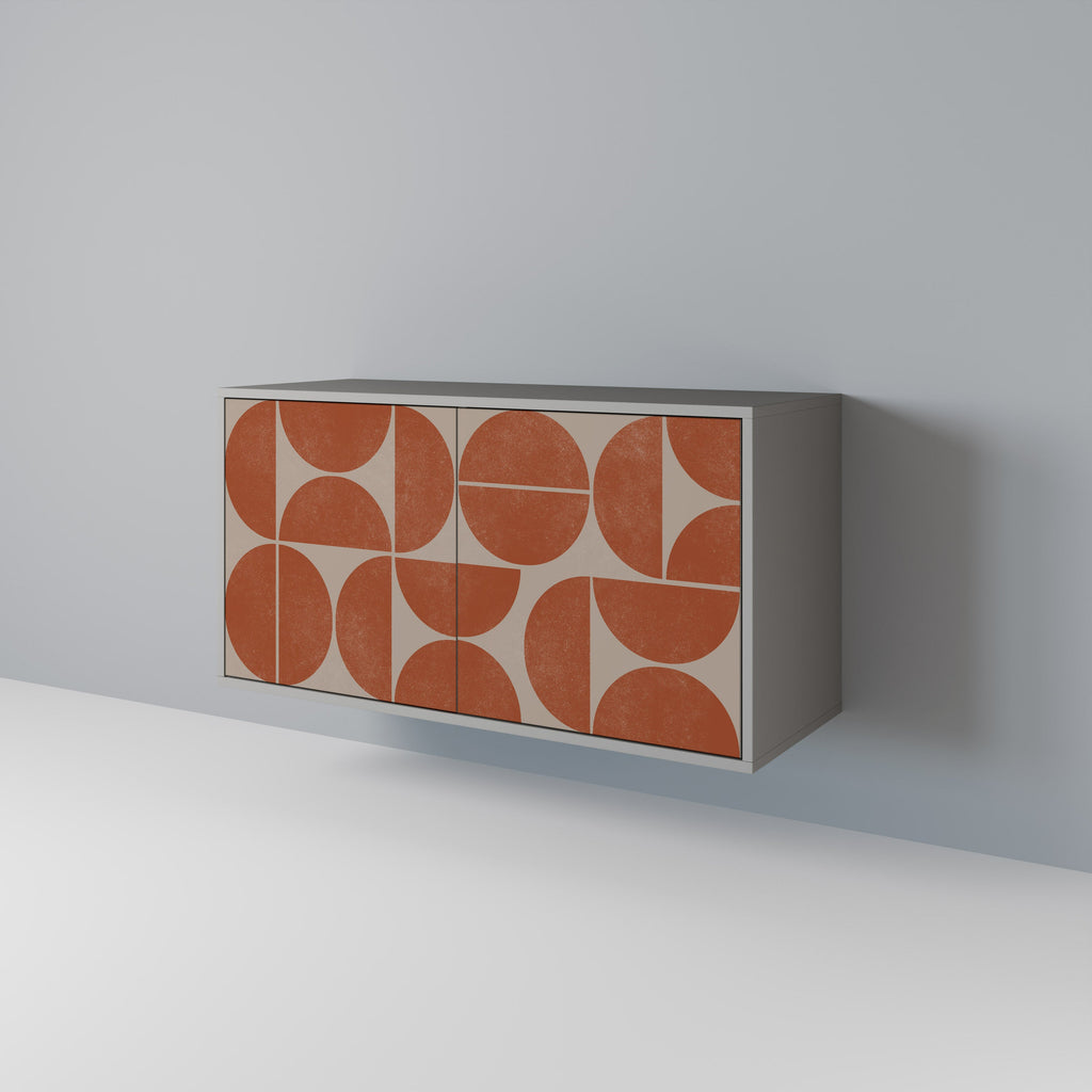 REPETITION COMPULSION Aparador de 2 Portas em Acabamento Cinzento