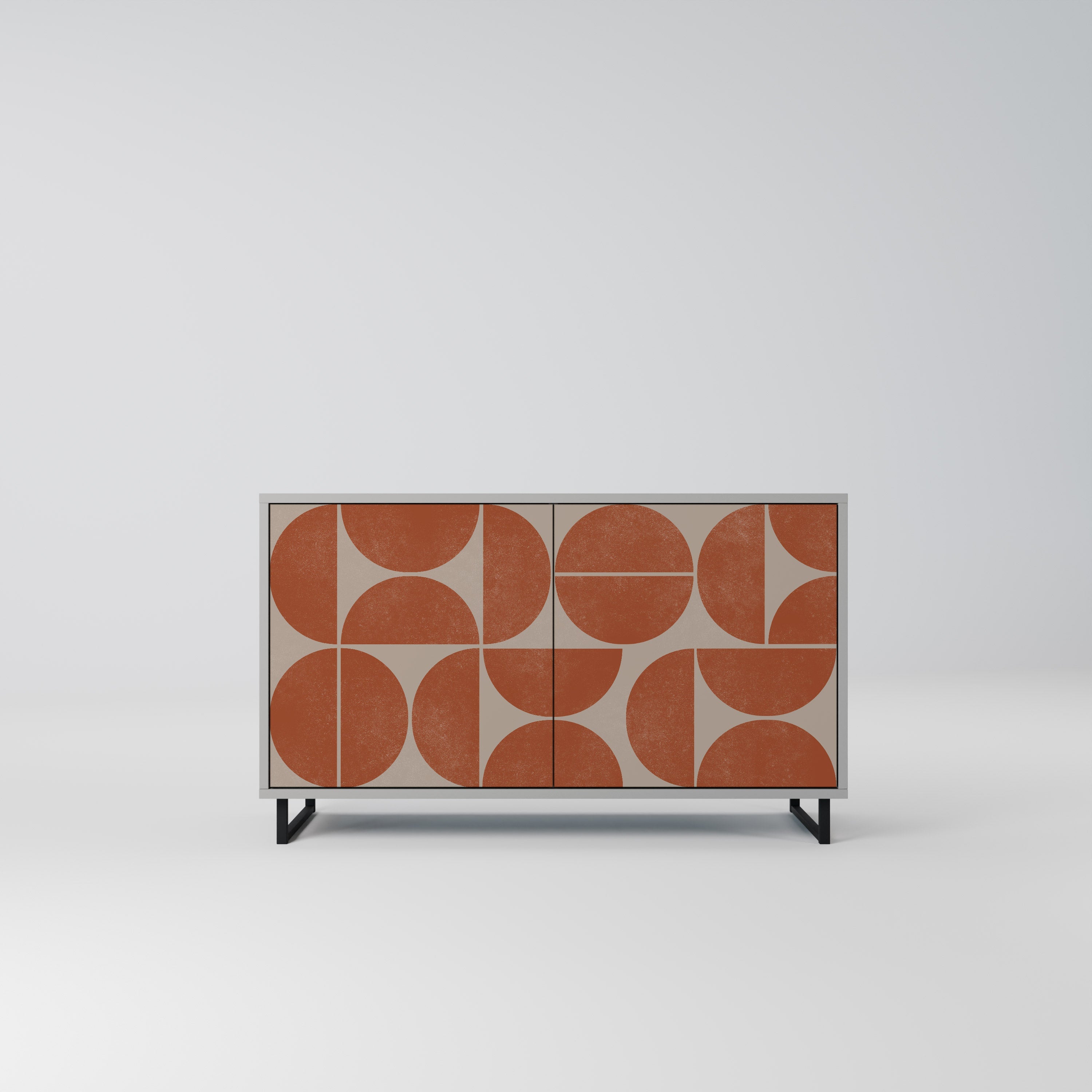 REPETITION COMPULSION Aparador de 2 Portas em Acabamento Cinzento