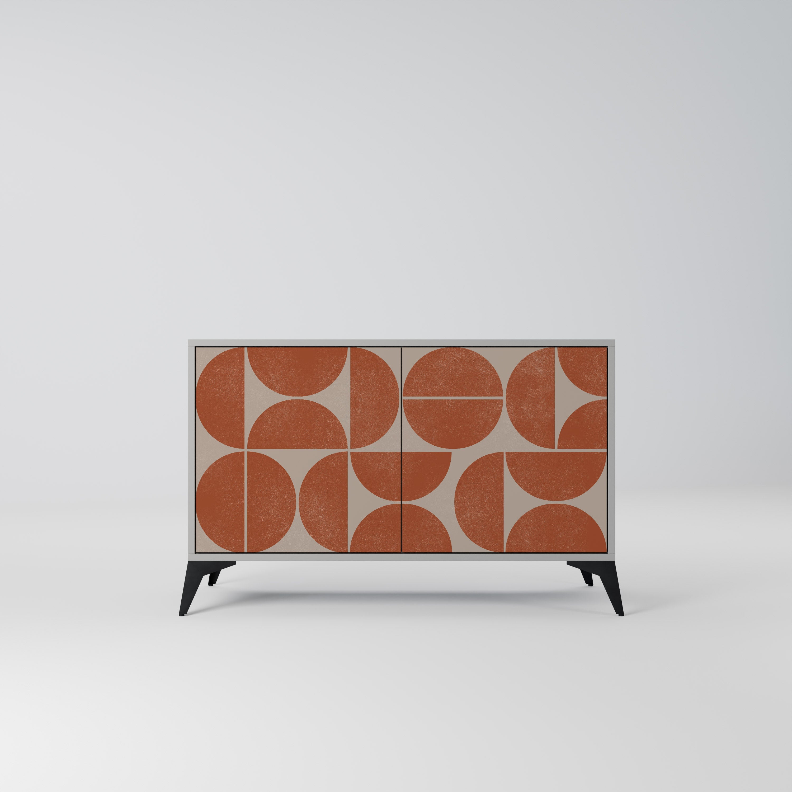 REPETITION COMPULSION Aparador de 2 Portas em Acabamento Cinzento