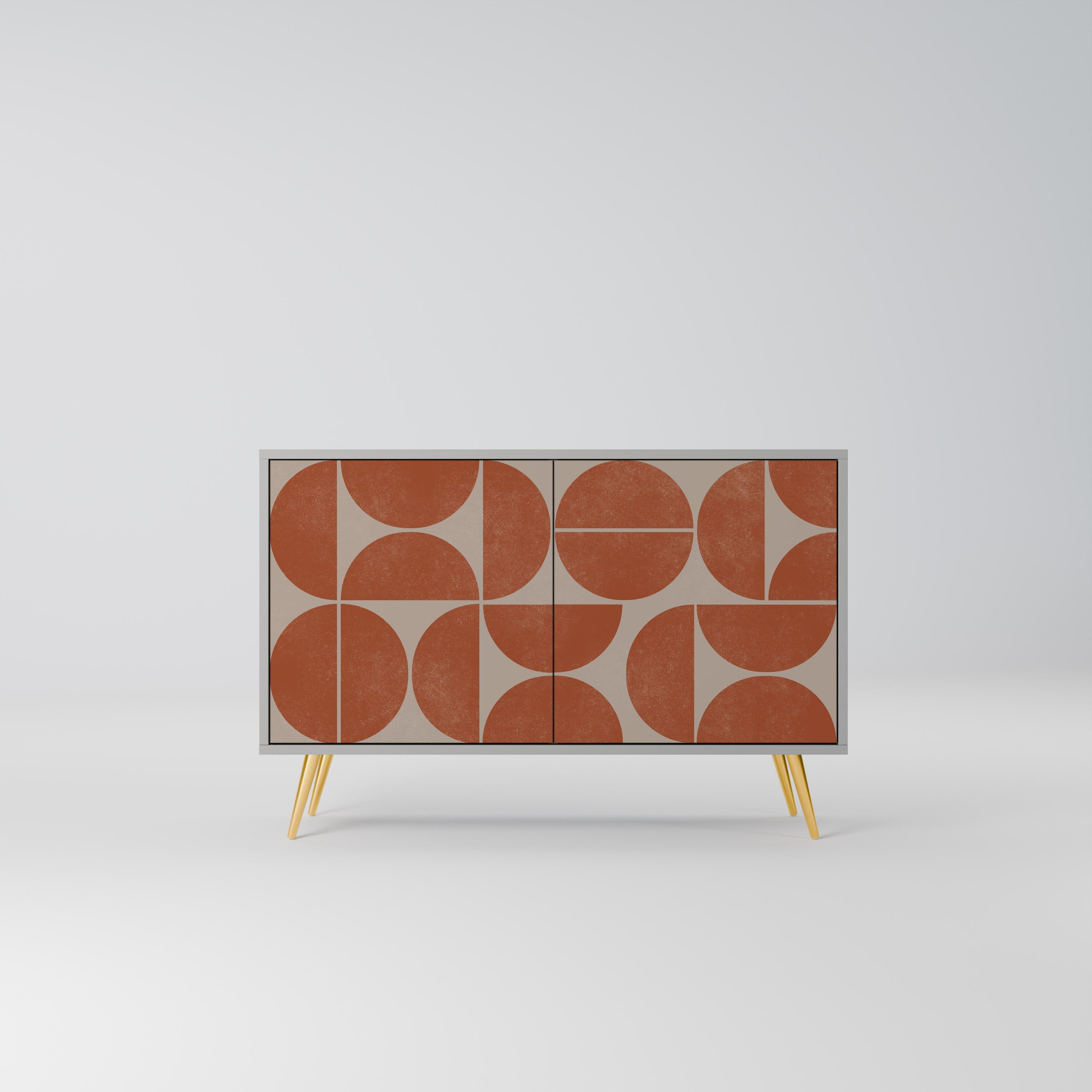 REPETITION COMPULSION Aparador de 2 Portas em Acabamento Cinzento