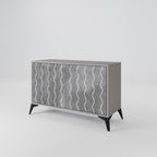 WAVES OF CONCRETE 2-Door Sideboard in Grey Finish